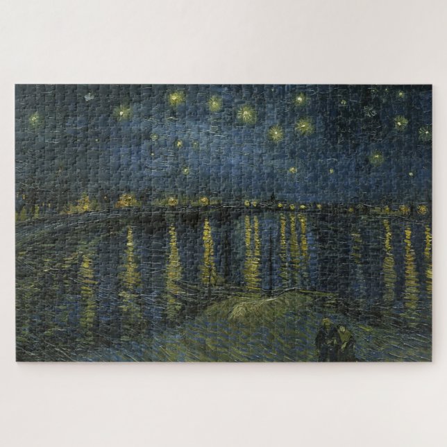 Starry Night Over the Rhône, oil painting Van Gogh Jigsaw Puzzle (Horizontal)