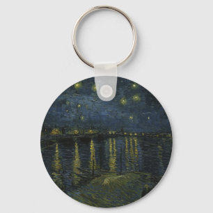 Starry Night Over the Rhône, oil painting Van Gogh Keychain