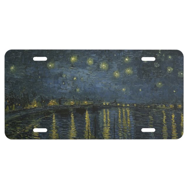 Starry Night Over the Rhône, oil painting Van Gogh License Plate (Front)