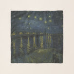 Starry Night Over the Rhône, oil painting Van Gogh Scarf<br><div class="desc">Vincent Van Gogh, September 1888 oil on canvas modern art post-impressionist nighttime landscape painting depicting a deep blue starry night sky over the Rhône River, in Arles France it was painted on the quay on the eastern side of the river, by the light from a gas lamp, en plein air...</div>
