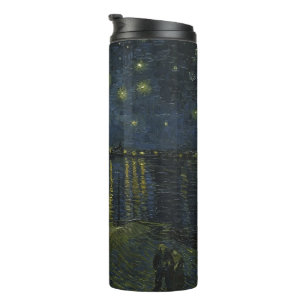 Starry Night Over the Rhône, oil painting Van Gogh Thermal Tumbler