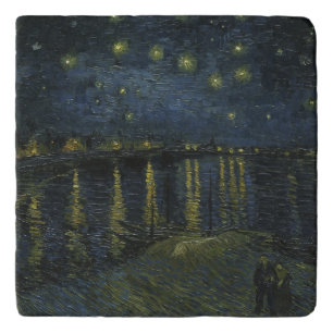 Starry Night Over the Rhône, oil painting Van Gogh Trivet