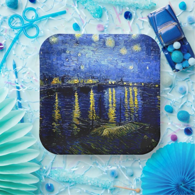 Starry Night over the Rhone, Paper Plates (Party)
