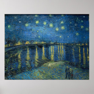 Starry Night Over the Rhone Poster