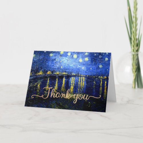 Starry Night over the Rhone Thank You Card