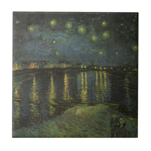 Starry Night Over the Rhone Tile