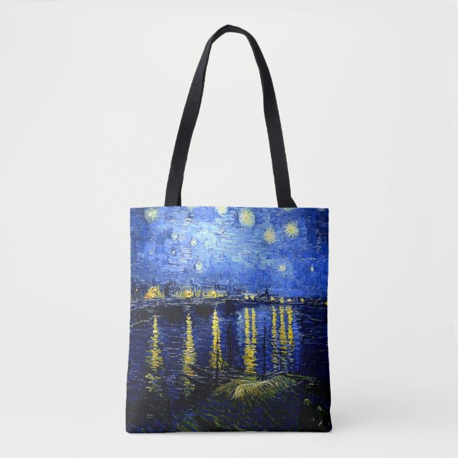 Starry Night over the Rhone Tote Bag (Front)