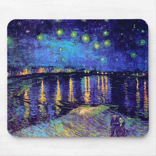 Starry Night Over the Rhone Van Gogh Fine Art Mouse Pad (Front)