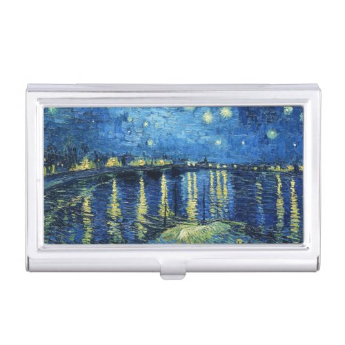 Starry Night over the Rhone Vincent van Gogh art Business Card Holder