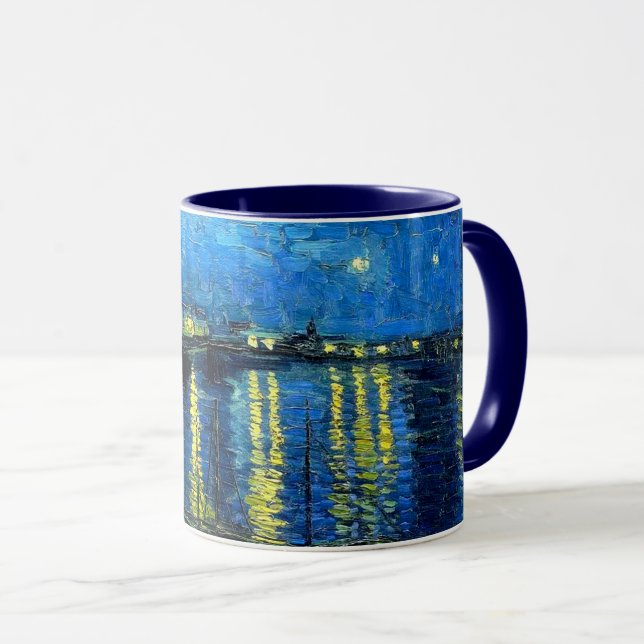 Starry Night Over the Rhone - Vincent Van Gogh Art Mug (Front Right)