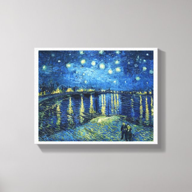 Starry Night over the Rhone Vincent van Gogh Canvas Print (Front)