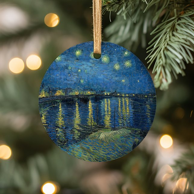 Starry Night Over the Rhône | Vincent van Gogh Ceramic Ornament (Creator Uploaded)