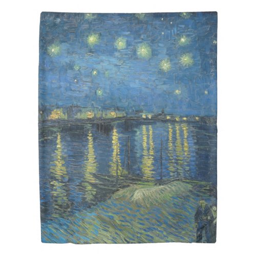 Starry Night Over the Rhone Vincent Van Gogh Duvet Cover