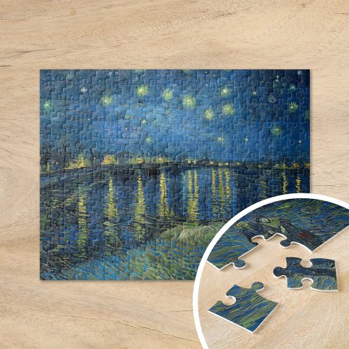 Starry Night Over the Rhne  Vincent Van Gogh Jigsaw Puzzle