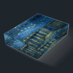 Starry Night Over the Rhône-Vincent van Gogh Paperweight<br><div class="desc">Starry Night Over the Rhône Painting by Vincent van Gogh-1888</div>