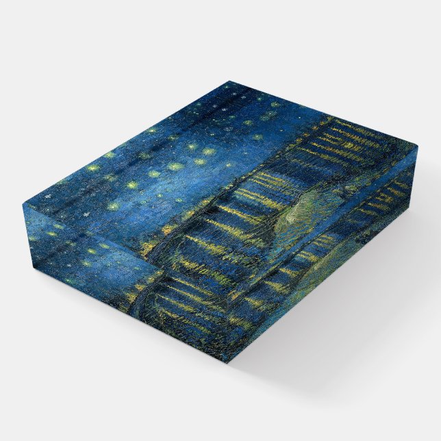 Starry Night Over the Rhône-Vincent van Gogh Paperweight (Angled)