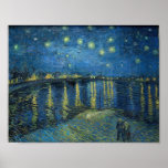 Starry Night Over The Rhone Vincent Van Gogh Poster at Zazzle