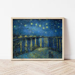 Starry Night Over the Rhône | Vincent Van Gogh Poster<br><div class="desc">Starry Night Over the Rhône (1888) by Dutch artist Vincent Van Gogh. Original artwork is an oil on canvas depicting an energetic post-impressionist night sky in moody shades of blue and yellow. 

Use the design tools to add custom text or personalize the image.</div>