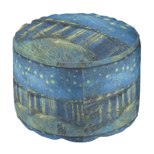 Starry Night Over The Rhone Vincent van Gogh Pouf