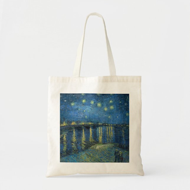 Starry Night Over the Rhone Vincent Van Gogh Tote Bag (Front)