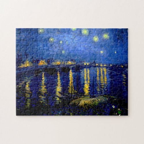 Starry Night Over The Rhone Vincent Van Gogh Vect Jigsaw Puzzle