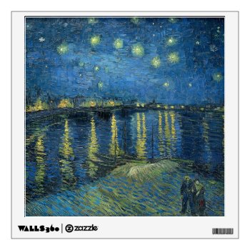 Starry Night Over The Rhone Wall Decal by vintage_gift_shop at Zazzle