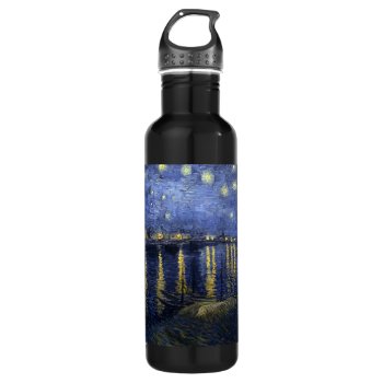 Starry Night Over The Rhône Water Bottle by vintage_gift_shop at Zazzle