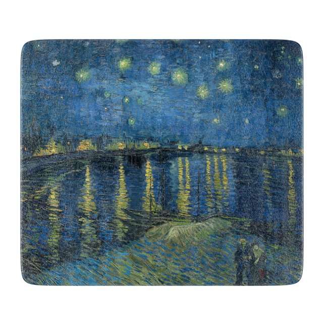 Starry Night Over the River Rhone (by van Gogh) Cutting Board (Front)