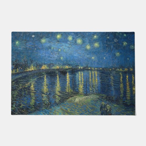 Starry Night Over the River Rhone by van Gogh Doormat