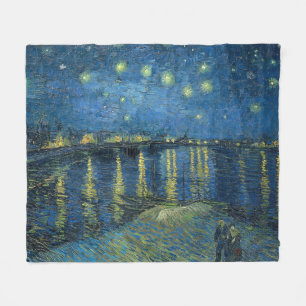 Starry Night Over the River Rhone (by van Gogh) Fleece Blanket