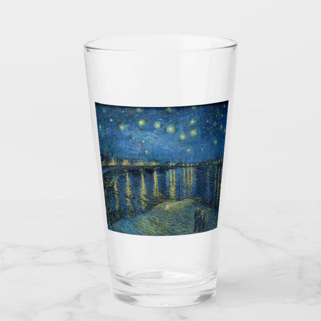 Starry Night Over the River Rhone (by van Gogh) Glass (Front)
