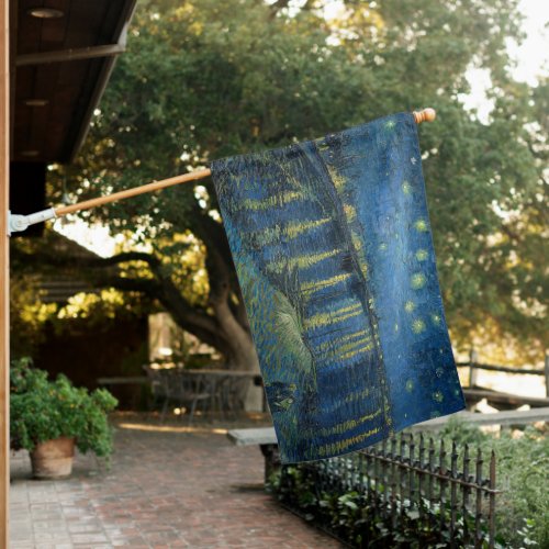Starry Night Over the River Rhone by van Gogh House Flag