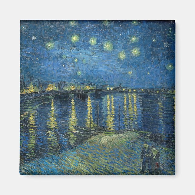 Starry Night Over the River Rhone (by van Gogh) Magnet (Front)