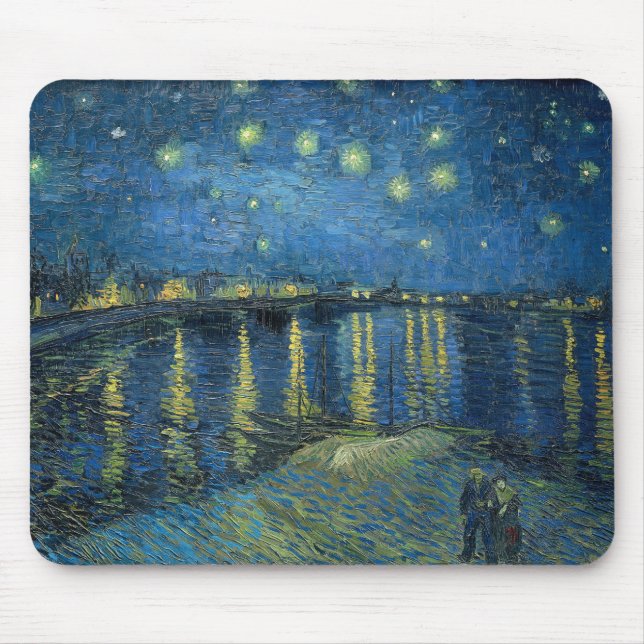 Starry Night Over the River Rhone (by van Gogh) Mouse Pad (Front)