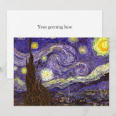 Starry Night painting by artist Vincent Van Gogh (Front/Back)