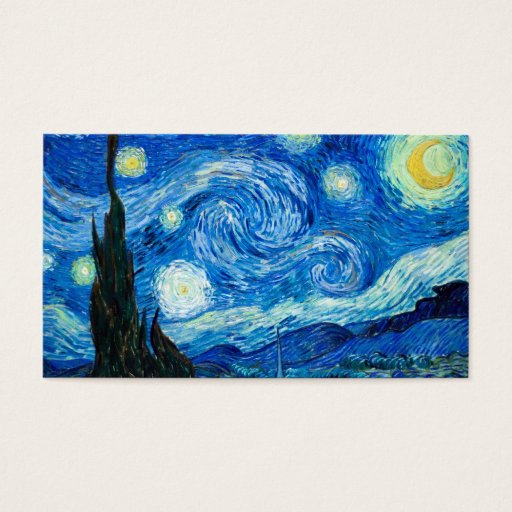Customizable Starry Night Painting By Painter Vincent Van Gogh Business Card