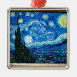 Starry Night Painting By Painter Vincent Van Gogh Metal Ornament