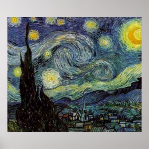 Starry Night Painting by van Gogh Poster