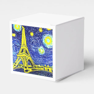Starry Night Paris France Favor Boxes