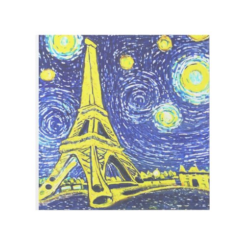 Starry Night Paris France Gallery Wrap