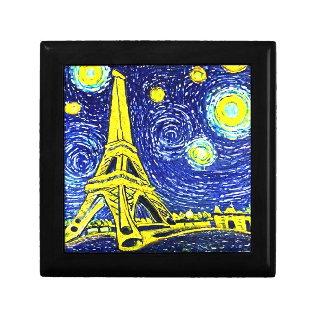 Starry Night Paris France Gift Box (Front)