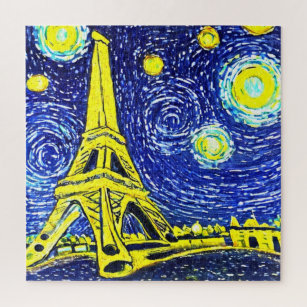 Starry Night Paris France Jigsaw Puzzle