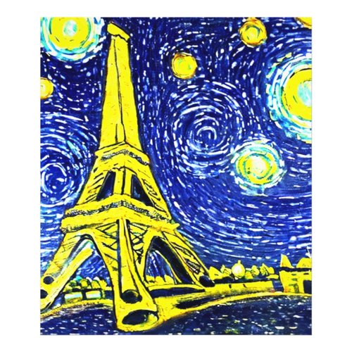 Starry Night Paris France Photo Print