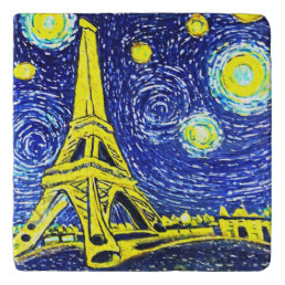 Starry Night Paris France Trivet