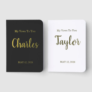 Starry Night & Pastel Bokeh Wedding Vow Books