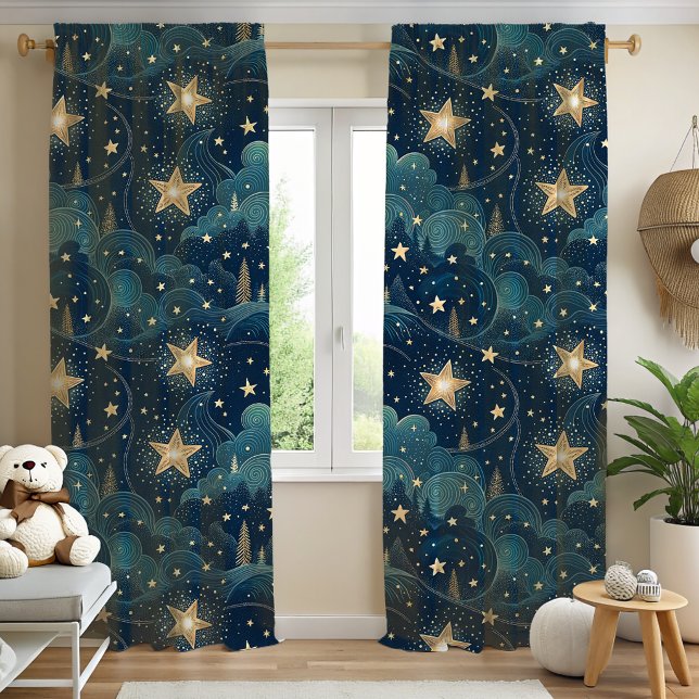 Starry Night Pattern Blackout Curtains (Creator Uploaded)