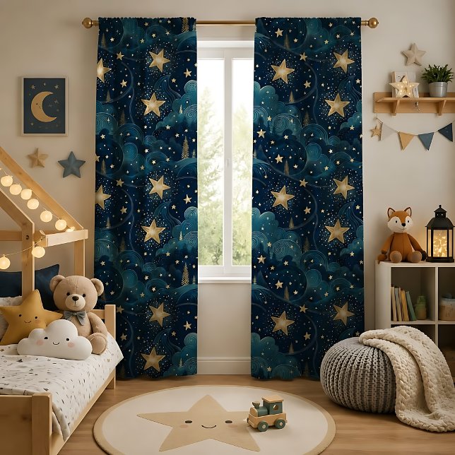 Starry Night Pattern Blackout Curtains (Creator Uploaded)