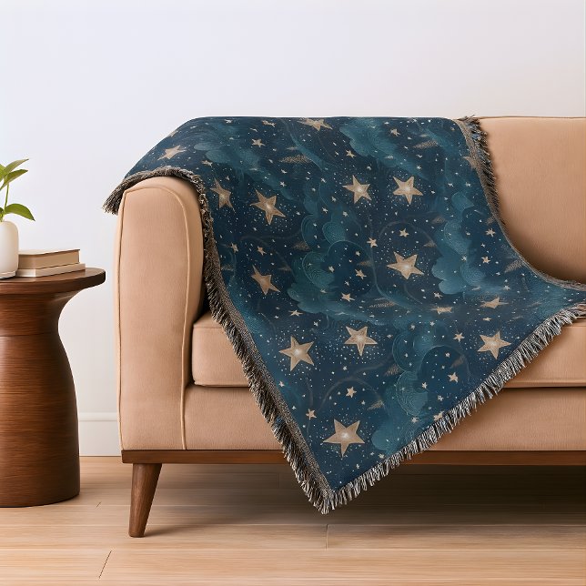 Starry Night Pattern Throw Blanket (Creator Uploaded)