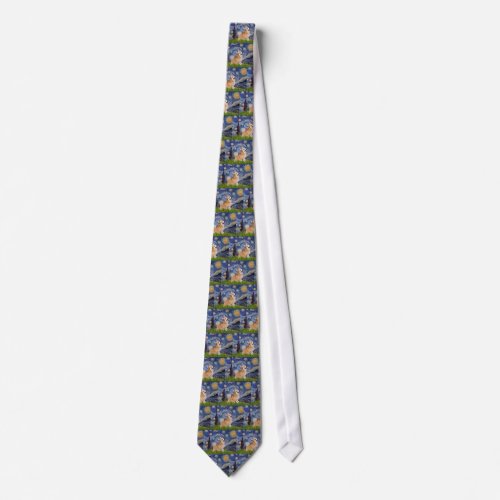 Starry Night _ Pembroke Welsh Corgi 7b Tie
