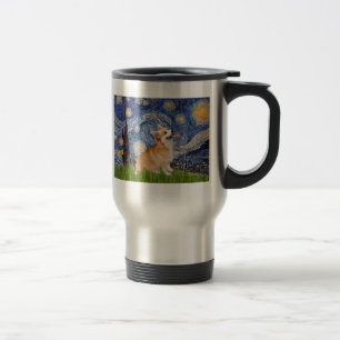 Starry Night - Pembroke Welsh Corgi 7b Travel Mug